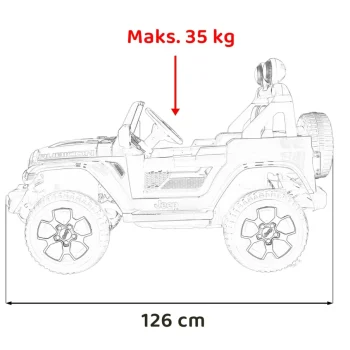 Jeep Wrangler Rubicon Dječja Autosjedalica Na Baterije Zelena + Daljinski Upravljač + Mp3 Led Radio 3
