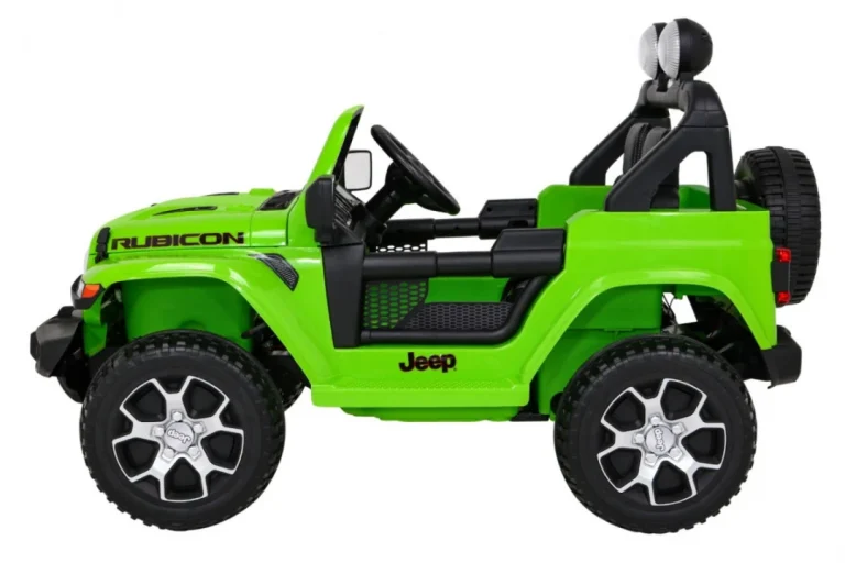 Jeep Wrangler Rubicon Dječja Autosjedalica Na Baterije Zelena + Daljinski Upravljač + Mp3 Led Radio 6