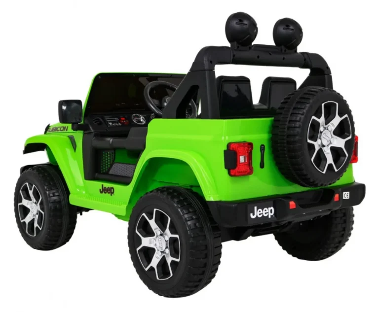 Jeep Wrangler Rubicon Dječja Autosjedalica Na Baterije Zelena + Daljinski Upravljač + Mp3 Led Radio 7