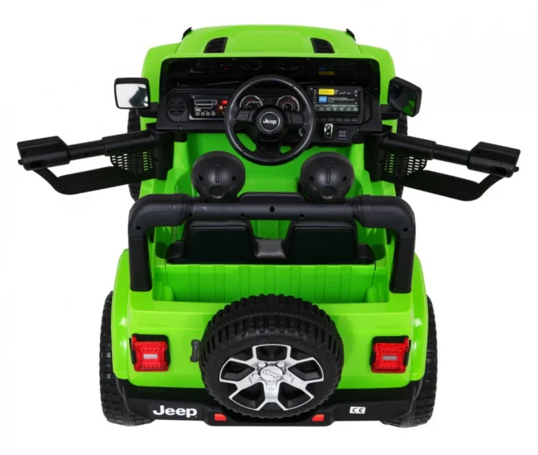 Jeep Wrangler Rubicon Dječja Autosjedalica Na Baterije Zelena + Daljinski Upravljač + Mp3 Led Radio 8