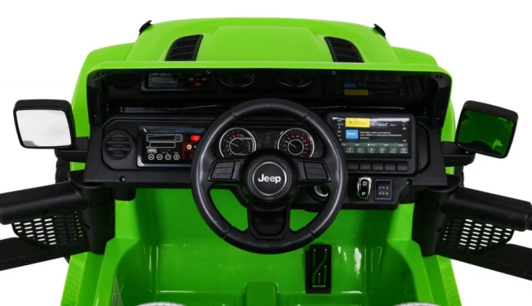 Jeep Wrangler Rubicon Dječja Autosjedalica Na Baterije Zelena + Daljinski Upravljač + Mp3 Led Radio 9