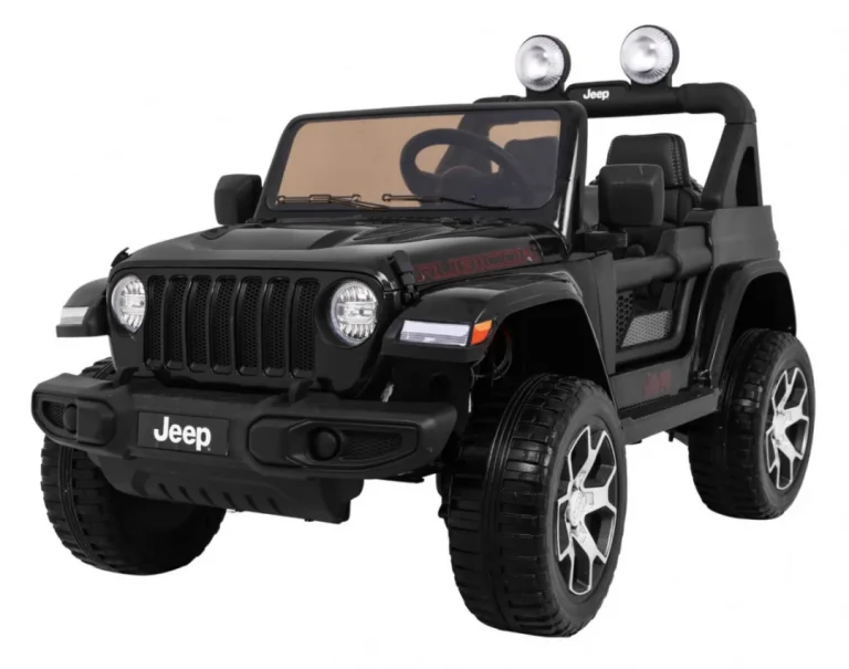 Jeep Wrangler Rubicon Dječji Terenski Automobil Na Baterije, Crni + Daljinski Upravljač + 4x4, Crna 1