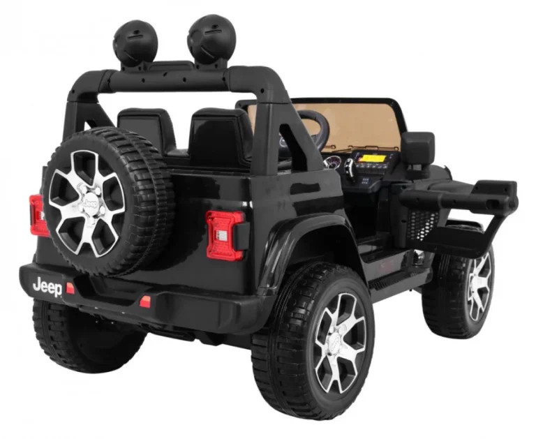 Jeep Wrangler Rubicon Dječji Terenski Automobil Na Baterije, Crni + Daljinski Upravljač + 4x4, Crna 10