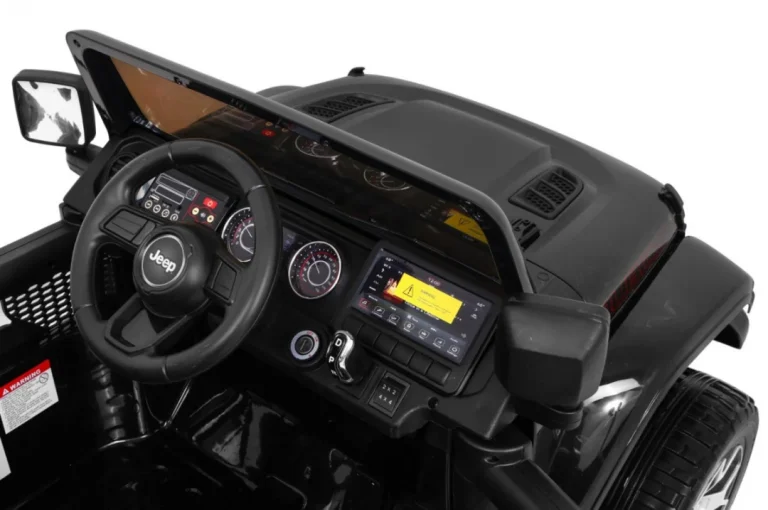 Jeep Wrangler Rubicon Dječji Terenski Automobil Na Baterije, Crni + Daljinski Upravljač + 4x4, Crna 11