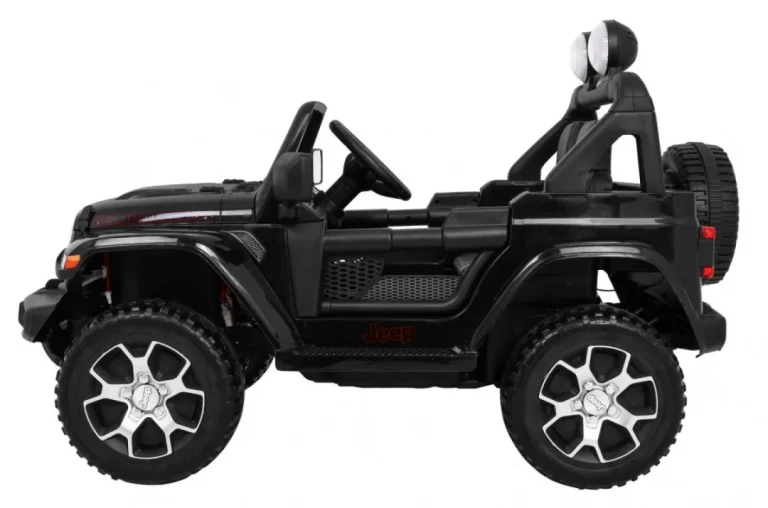 Jeep Wrangler Rubicon Dječji Terenski Automobil Na Baterije, Crni + Daljinski Upravljač + 4x4, Crna 5