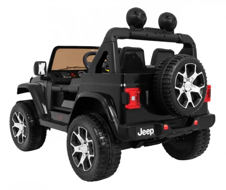 Jeep Wrangler Rubicon Dječji Terenski Automobil Na Baterije, Crni + Daljinski Upravljač + 4x4, Crna 6