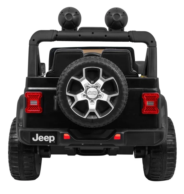 Jeep Wrangler Rubicon Dječji Terenski Automobil Na Baterije, Crni + Daljinski Upravljač + 4x4, Crna 8