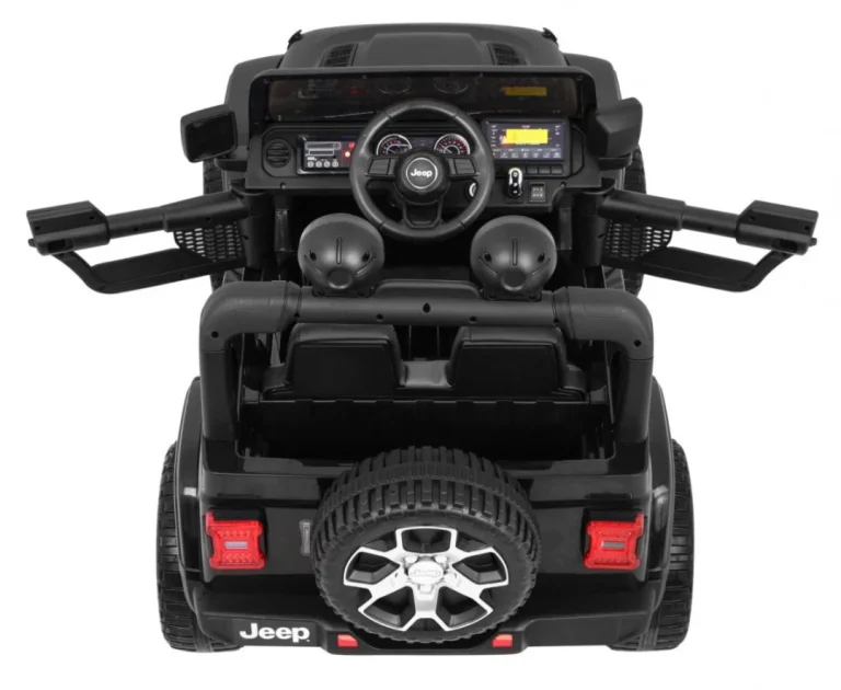 Jeep Wrangler Rubicon Dječji Terenski Automobil Na Baterije, Crni + Daljinski Upravljač + 4x4, Crna 9