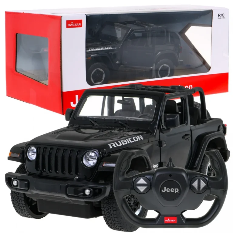 Jeep Wrangler Rubicon Crni Rastar Model 1:14 Automobil Na Daljinsko Upravljanje + 2,4 Ghz, Crna 1