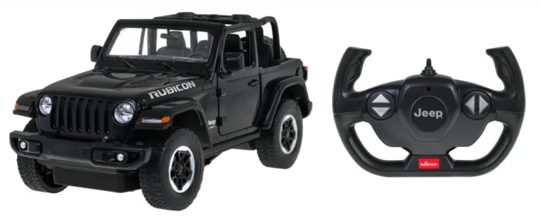 Jeep Wrangler Rubicon Crni Rastar Model 1:14 Automobil Na Daljinsko Upravljanje + 2,4 Ghz, Crna 2