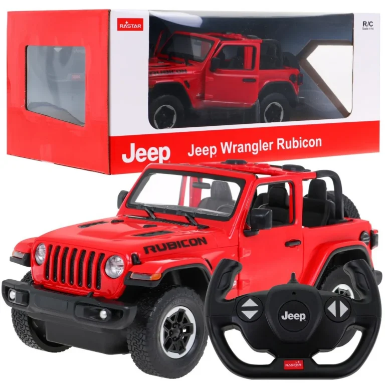 Jeep Wrangler Rubicon Crveni Rastar Model 1:14 Automobil Na Daljinsko Upravljanje + 2,4 Ghz, Crvena 1
