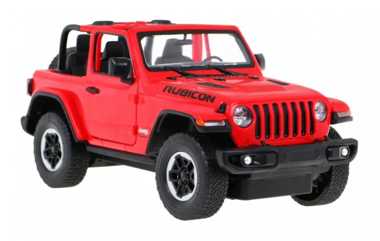 Jeep Wrangler Rubicon Crveni Rastar Model 1:14 Automobil Na Daljinsko Upravljanje + 2,4 Ghz, Crvena 5