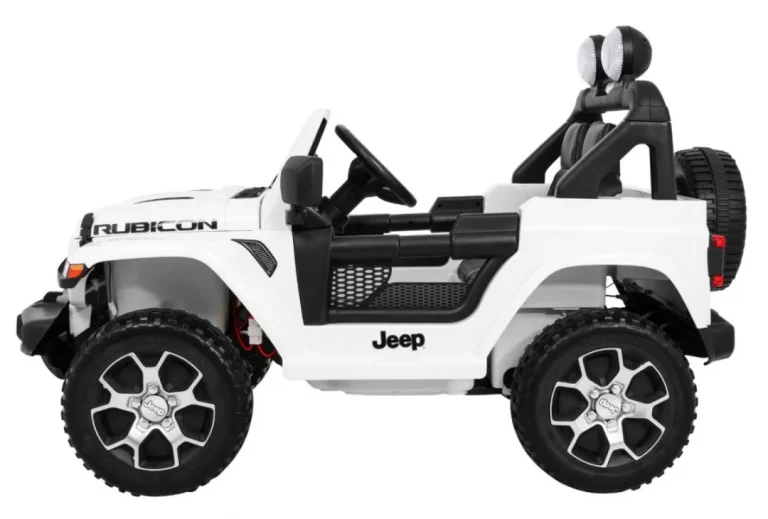 Jeep Wrangler Rubicon Dječji Auto Na Baterije, Bijeli + Daljinski Upravljač, Bijela 5