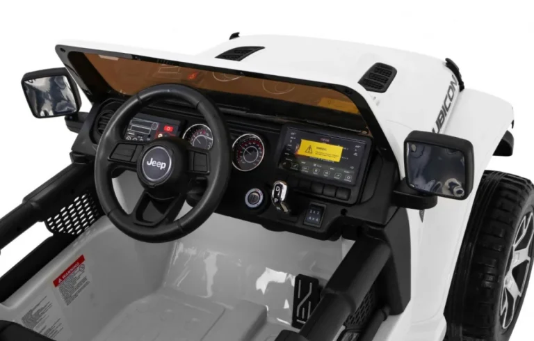 Jeep Wrangler Rubicon Dječji Auto Na Baterije, Bijeli + Daljinski Upravljač, Bijela 7
