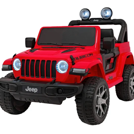 Jeep Wrangler Rubicon Dječji Autosjedalica Na Baterije, Crvena + Daljinski Upravljač + Mp3 Led 1