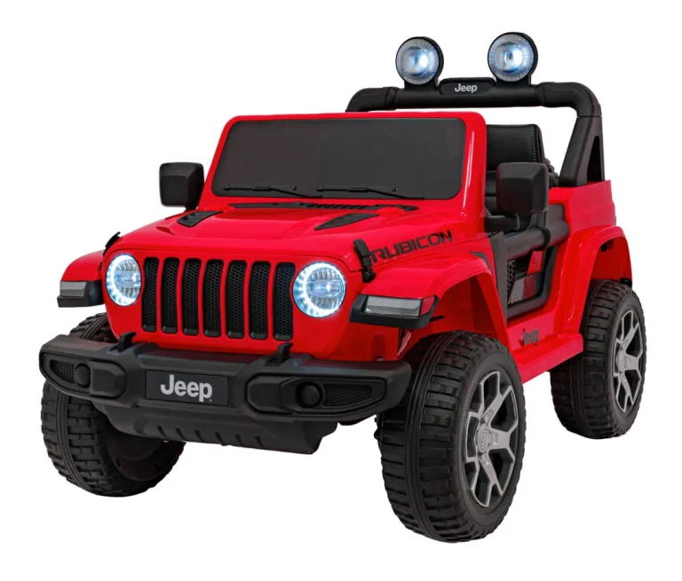 Jeep Wrangler Rubicon Dječji Autosjedalica Na Baterije, Crvena + Daljinski Upravljač + Mp3 Led 1