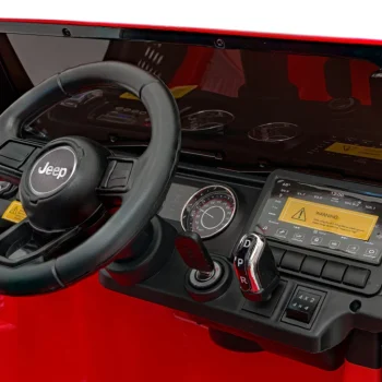 Jeep Wrangler Rubicon Dječji Autosjedalica Na Baterije, Crvena + Daljinski Upravljač + Mp3 Led 11