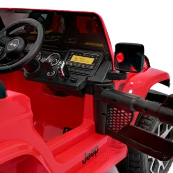 Jeep Wrangler Rubicon Dječji Autosjedalica Na Baterije, Crvena + Daljinski Upravljač + Mp3 Led 12