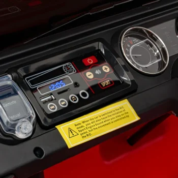 Jeep Wrangler Rubicon Dječji Autosjedalica Na Baterije, Crvena + Daljinski Upravljač + Mp3 Led 14
