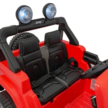 Jeep Wrangler Rubicon Dječji Autosjedalica Na Baterije, Crvena + Daljinski Upravljač + Mp3 Led 15