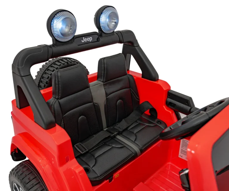 Jeep Wrangler Rubicon Dječji Autosjedalica Na Baterije, Crvena + Daljinski Upravljač + Mp3 Led 15
