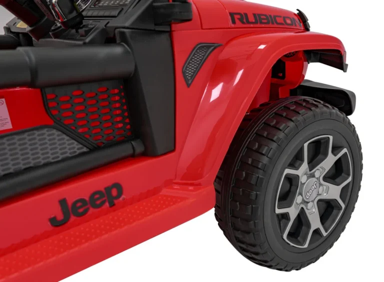 Jeep Wrangler Rubicon Dječji Autosjedalica Na Baterije, Crvena + Daljinski Upravljač + Mp3 Led 16