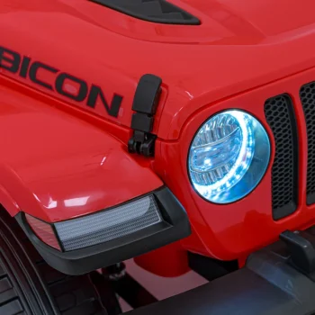 Jeep Wrangler Rubicon Dječji Autosjedalica Na Baterije, Crvena + Daljinski Upravljač + Mp3 Led 17