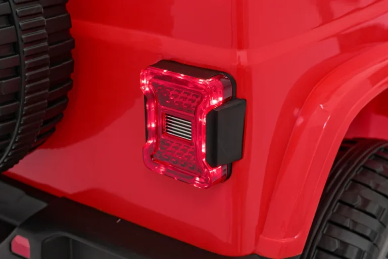 Jeep Wrangler Rubicon Dječji Autosjedalica Na Baterije, Crvena + Daljinski Upravljač + Mp3 Led 18