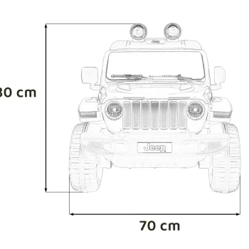 Jeep Wrangler Rubicon Dječji Autosjedalica Na Baterije, Crvena + Daljinski Upravljač + Mp3 Led 2