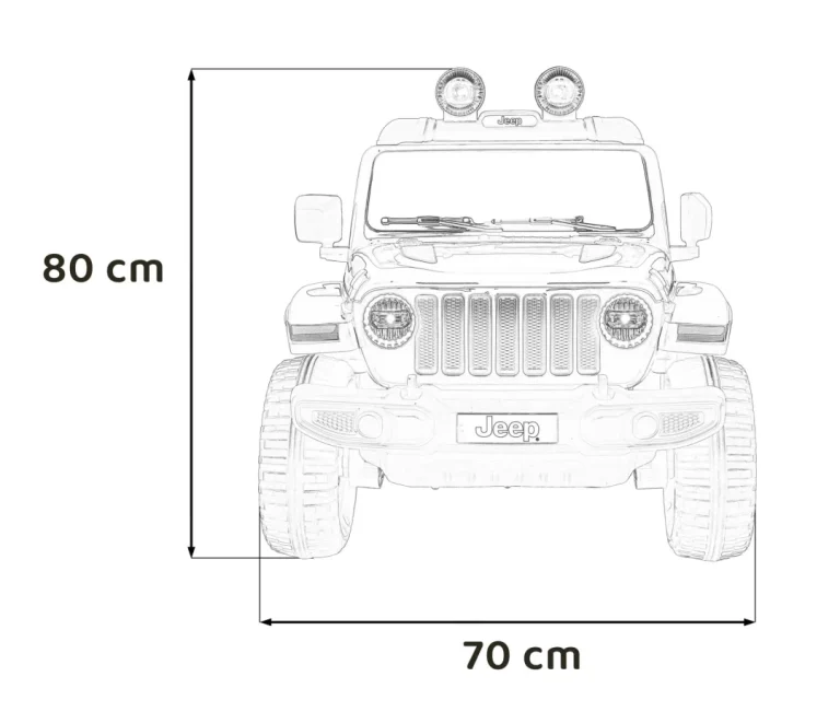 Jeep Wrangler Rubicon Dječji Autosjedalica Na Baterije, Crvena + Daljinski Upravljač + Mp3 Led 2