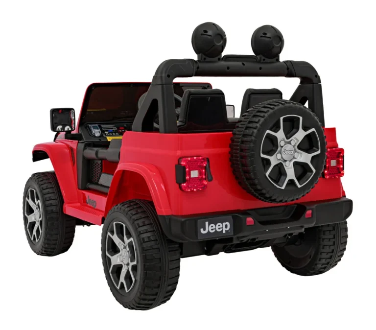 Jeep Wrangler Rubicon Dječji Autosjedalica Na Baterije, Crvena + Daljinski Upravljač + Mp3 Led 6