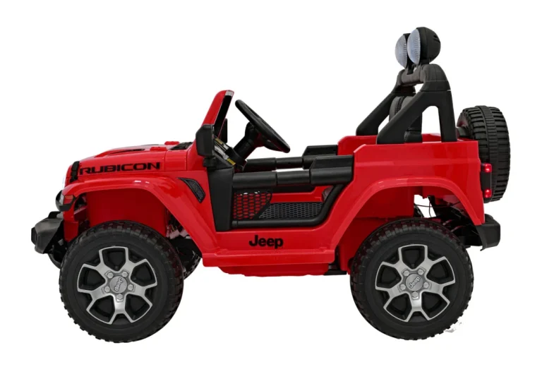 Jeep Wrangler Rubicon Dječji Autosjedalica Na Baterije, Crvena + Daljinski Upravljač + Mp3 Led 7