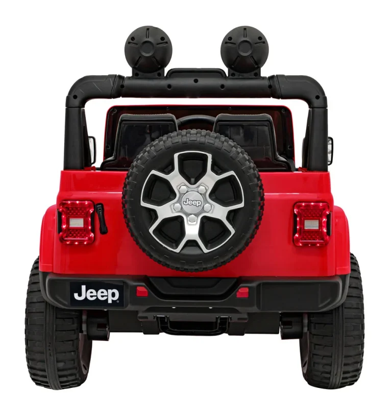 Jeep Wrangler Rubicon Dječji Autosjedalica Na Baterije, Crvena + Daljinski Upravljač + Mp3 Led 8