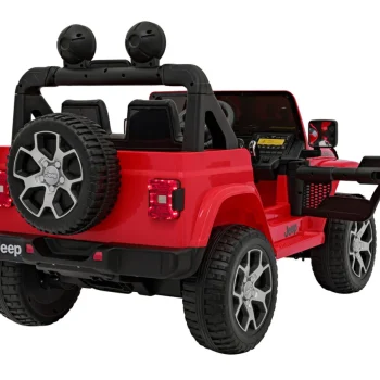 Jeep Wrangler Rubicon Dječji Autosjedalica Na Baterije, Crvena + Daljinski Upravljač + Mp3 Led 9