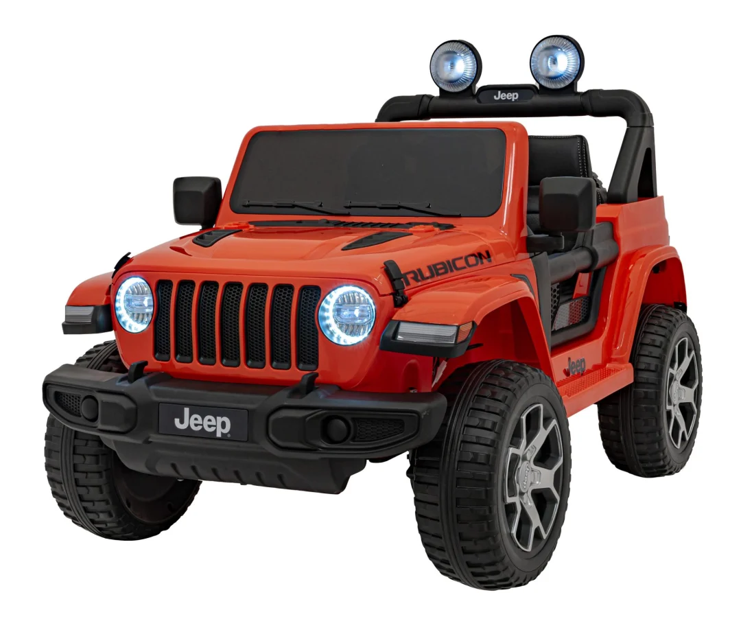 Jeep Wrangler Rubicon Dječji Autosjedalica Na Baterije, Narančasta + Daljinski Upravljač + Mp3 Led 1