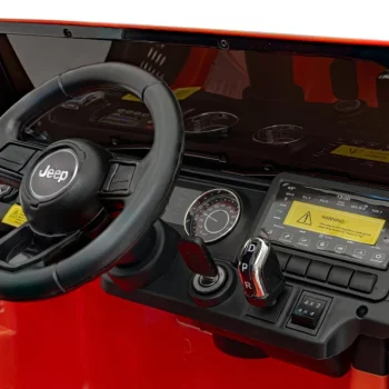 Jeep Wrangler Rubicon Dječji Autosjedalica Na Baterije, Narančasta + Daljinski Upravljač + Mp3 Led 10