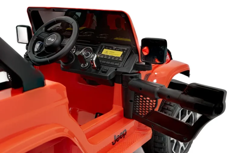 Jeep Wrangler Rubicon Dječji Autosjedalica Na Baterije, Narančasta + Daljinski Upravljač + Mp3 Led 15