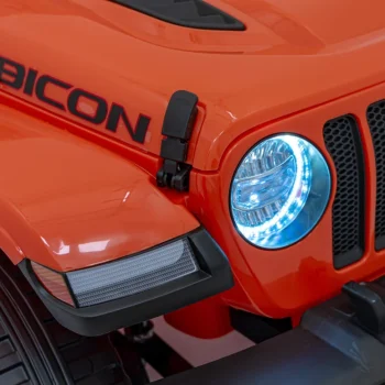 Jeep Wrangler Rubicon Dječji Autosjedalica Na Baterije, Narančasta + Daljinski Upravljač + Mp3 Led 17
