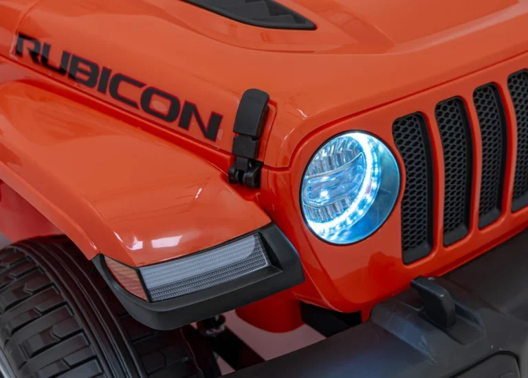Jeep Wrangler Rubicon Dječji Autosjedalica Na Baterije, Narančasta + Daljinski Upravljač + Mp3 Led 17