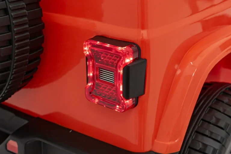 Jeep Wrangler Rubicon Dječji Autosjedalica Na Baterije, Narančasta + Daljinski Upravljač + Mp3 Led 18
