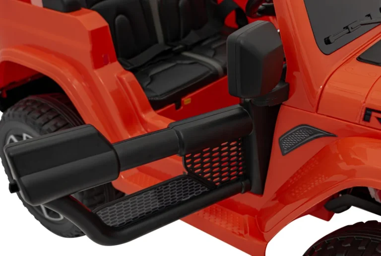 Jeep Wrangler Rubicon Dječji Autosjedalica Na Baterije, Narančasta + Daljinski Upravljač + Mp3 Led 19
