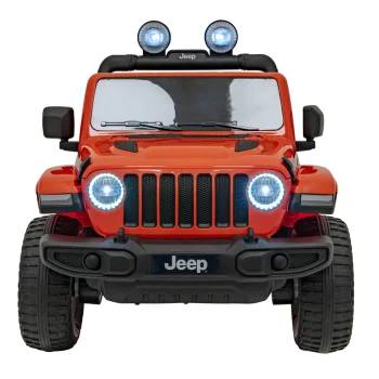 Jeep Wrangler Rubicon Dječji Autosjedalica Na Baterije, Narančasta + Daljinski Upravljač + Mp3 Led 4
