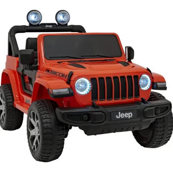 Jeep Wrangler Rubicon Dječji Autosjedalica Na Baterije, Narančasta + Daljinski Upravljač + Mp3 Led 5