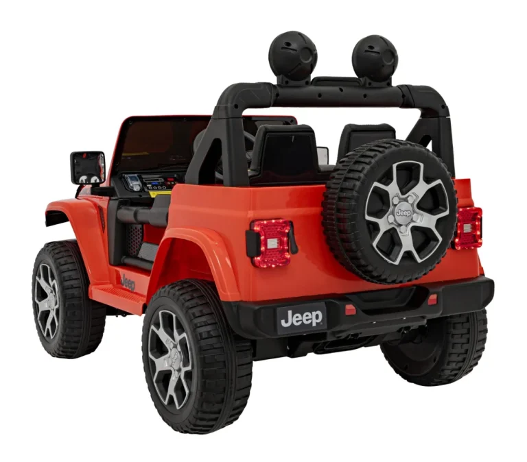 Jeep Wrangler Rubicon Dječji Autosjedalica Na Baterije, Narančasta + Daljinski Upravljač + Mp3 Led 6