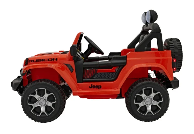 Jeep Wrangler Rubicon Dječji Autosjedalica Na Baterije, Narančasta + Daljinski Upravljač + Mp3 Led 7