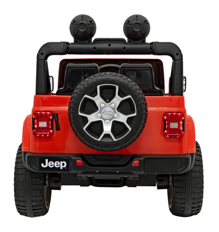 Jeep Wrangler Rubicon Dječji Autosjedalica Na Baterije, Narančasta + Daljinski Upravljač + Mp3 Led 8