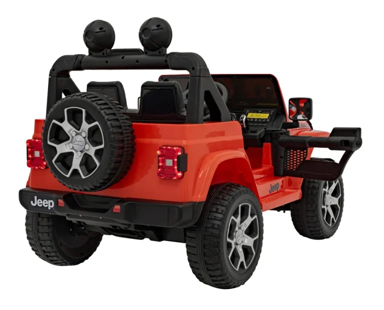 Jeep Wrangler Rubicon Dječji Autosjedalica Na Baterije, Narančasta + Daljinski Upravljač + Mp3 Led 9