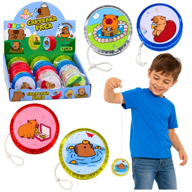 Jojo Capybara Skill Toy Svjetleći šareni Yo Yo 5,5 Cm 1