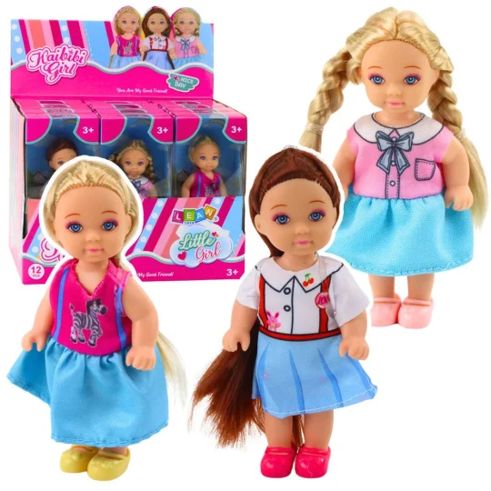 Kaibibi Mini Lutka Duga Kosa šarena 12 Cm Mix 1