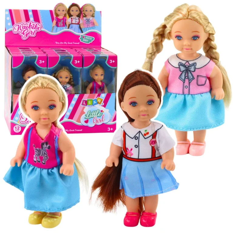 Kaibibi Mini Lutka Duga Kosa šarena 12 Cm Mix 1